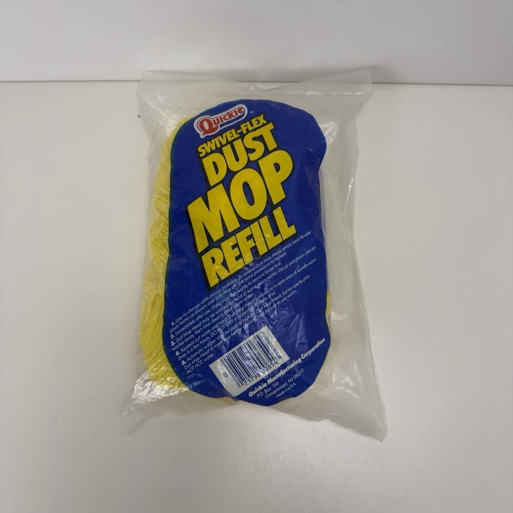 Quickie Swivel-Flex Dust Mop Refill #0654 Type D Yellow New Sealed 2004